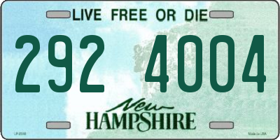 NH license plate 2924004