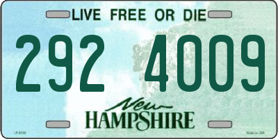NH license plate 2924009
