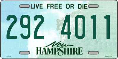 NH license plate 2924011