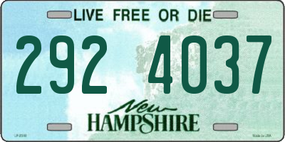 NH license plate 2924037