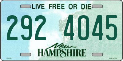 NH license plate 2924045