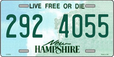 NH license plate 2924055