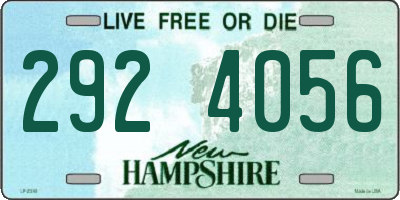 NH license plate 2924056