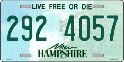 NH license plate 2924057