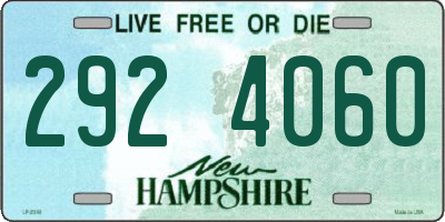 NH license plate 2924060