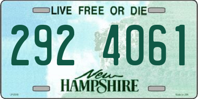 NH license plate 2924061