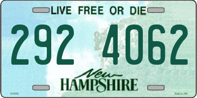 NH license plate 2924062