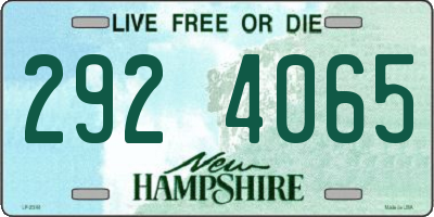 NH license plate 2924065