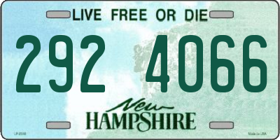 NH license plate 2924066