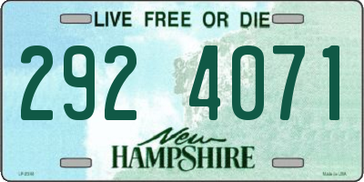 NH license plate 2924071