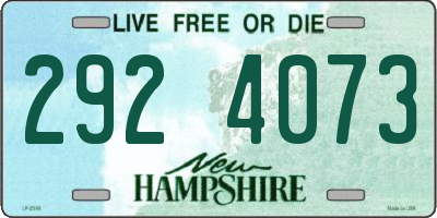 NH license plate 2924073