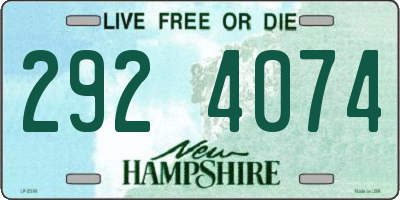 NH license plate 2924074