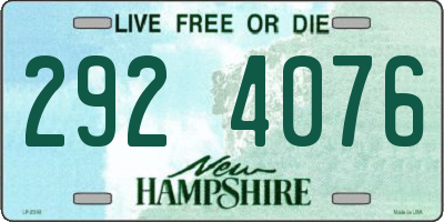 NH license plate 2924076