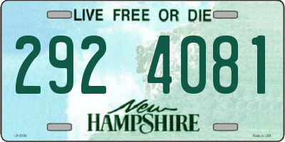 NH license plate 2924081