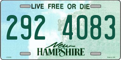 NH license plate 2924083