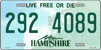 NH license plate 2924089