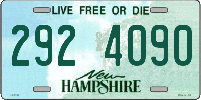 NH license plate 2924090