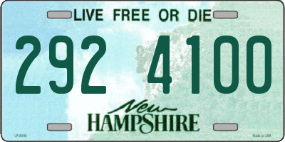 NH license plate 2924100