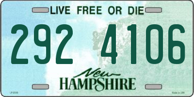 NH license plate 2924106