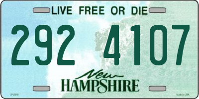 NH license plate 2924107