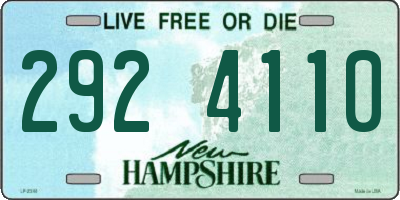 NH license plate 2924110