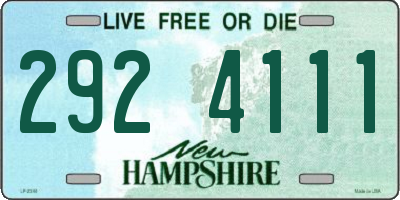 NH license plate 2924111