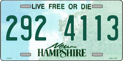 NH license plate 2924113
