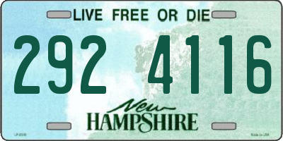 NH license plate 2924116