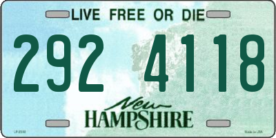 NH license plate 2924118