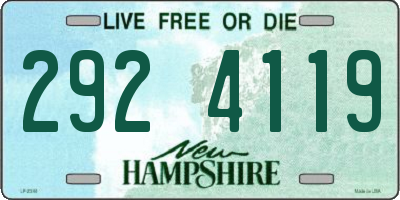 NH license plate 2924119