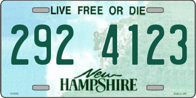 NH license plate 2924123