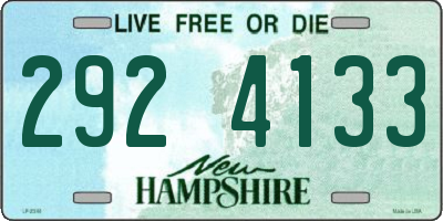NH license plate 2924133