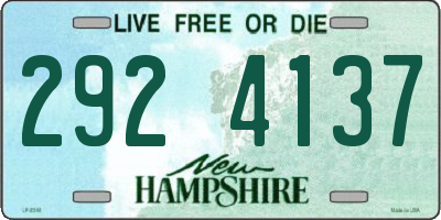 NH license plate 2924137