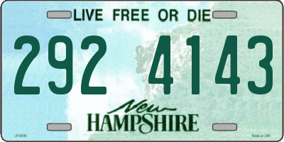 NH license plate 2924143