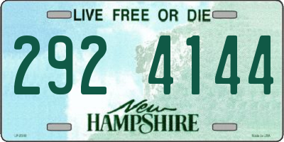 NH license plate 2924144