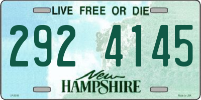 NH license plate 2924145