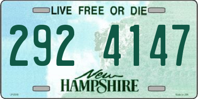 NH license plate 2924147