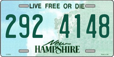 NH license plate 2924148
