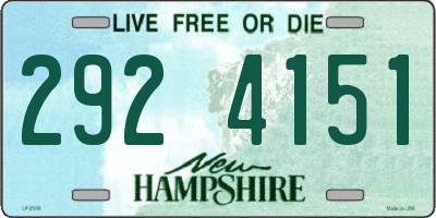 NH license plate 2924151