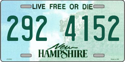 NH license plate 2924152