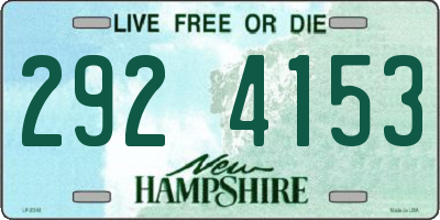 NH license plate 2924153