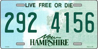 NH license plate 2924156