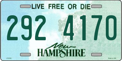 NH license plate 2924170
