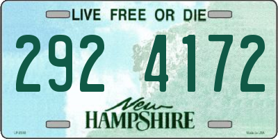 NH license plate 2924172