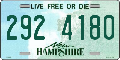 NH license plate 2924180