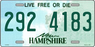 NH license plate 2924183