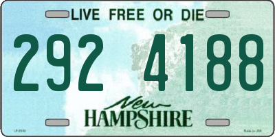 NH license plate 2924188