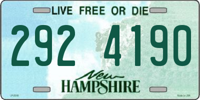 NH license plate 2924190