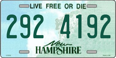 NH license plate 2924192