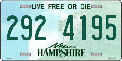 NH license plate 2924195